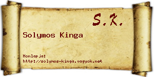 Solymos Kinga névjegykártya